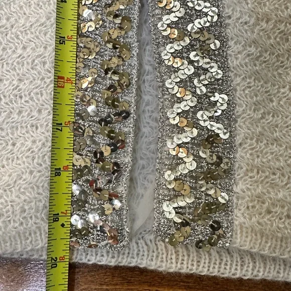 Vintage 1950s Sidney Gould Mohair Blend Sheer Lining Sequin Cardigan Size S/M - Picture 10 of 10